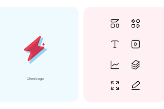 design custom icons for apps, websites, and brands using figma or illustrator