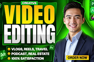 professionally edit vlogs, reels, podcasts and all type of videos