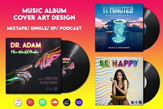design a mixtape podcast or single music album cover
