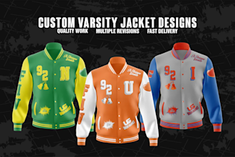 design a letterman varsity jacket