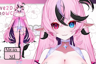 draw and rig anime live2d vtuber model, 2d vtuber model, v tuber, vtuber rigging
