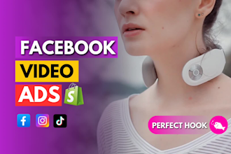 create shopify facebook video ads, dropshipping video ads
