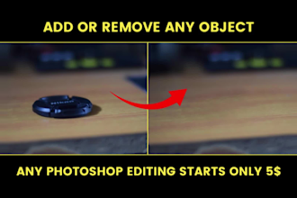 remove object, background, people and do any photoshop editing