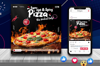 design engaging social media posts for facebook, instagram in 12 hours