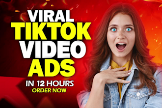 create 4 tiktok video ads within 12 hours