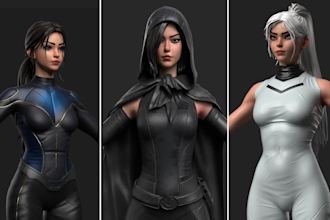 do retopology, uv unwrap for any 3d characters