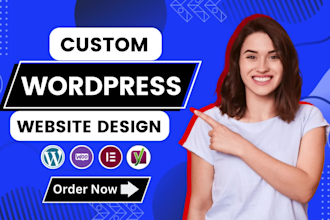 do wordpress website design, website redesign landing page using website builder