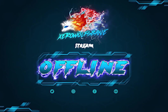 design animated twitch overlay and logo for your stream