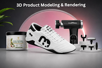 create photorealistic 3d modeling, 3d rendering, and cgi product animation