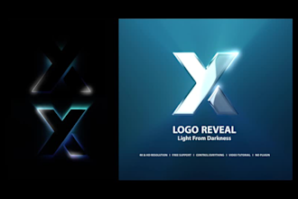 create a cinematic light from darkness logo reveal