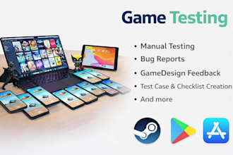 professionally test your game steam, PC, mobile game QA