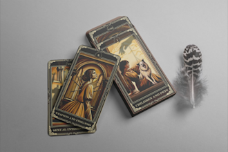design custom tarot and oracle cards with unique illustrations