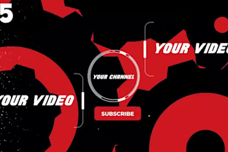 youtube outro and end screen custom animation