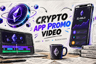 create a crypto or web3 app promo video
