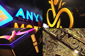 create 3d animated logo animation youtube intro video