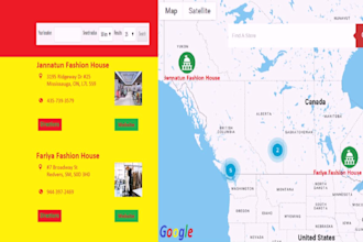 set up a website store locator offices page with google maps