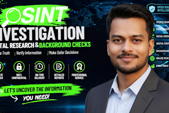do osint background check and investigation