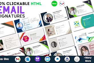 design professional clickable email and gmail signature with links