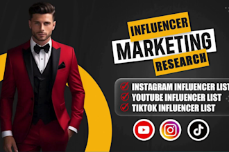 do instagram,youtube,tiktok influencers list for influencer email list marketing