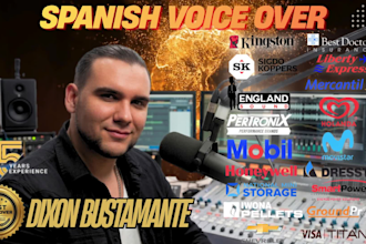 record voice over talent professional in spanish