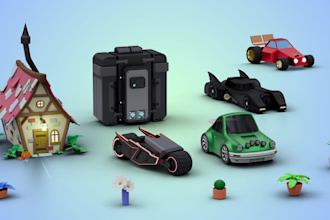create low poly game assets and props in blender