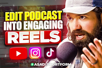 edit your podcast clips to engaging social media clips, reels, tiktoks, shorts