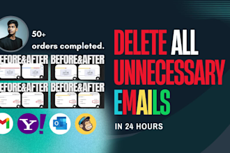 delete all unnecessary emails from gmail or outlook