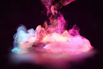 create amazing smoke logo intro video animation