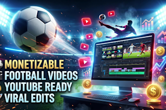 create a stunning monetizable soccer or football video