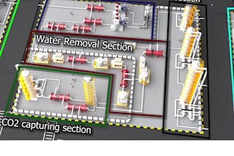 do 3d industrial concrete batching plant, heavy machinery process animation