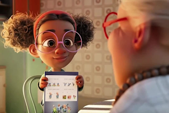 create 3d animation video, cartoon music video, kid animation
