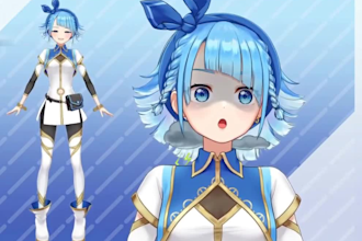 model and rig  vtuber model, 2d vtuber rigging, live2d vtuber commission, anime