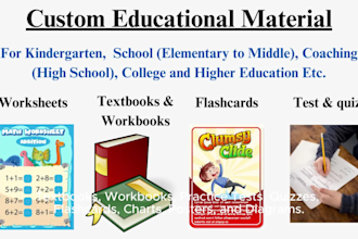 create custom educational materials test, flashcard, quiz
