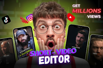 do instagram reels editing, shorts, tiktok video and youtube video edit