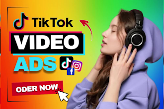 create customize tik tok video ads and dropshipping tiktok ads with perfect hook