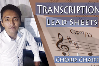turn audio into sheet music, lead sheets or chord charts
