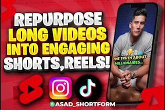 repurpose videos, turn long form content to shorts, reels, tiktoks