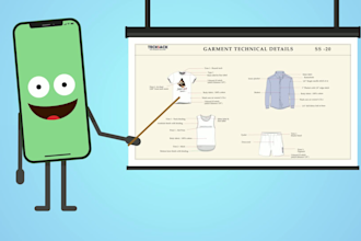 do shirt cad and techpack menswear
