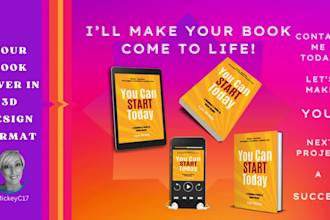create 3d mockups of your book for book and ebook marketing