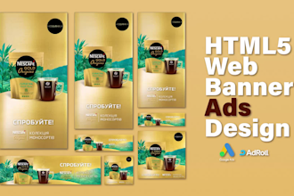 design affiliate web banner ads, google banner ads or adroll