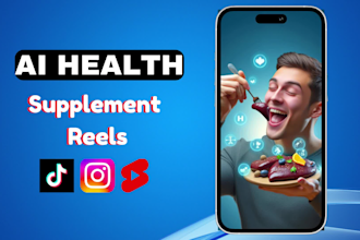 create ai health supplement tiktoks, instagram reels, youtube shorts
