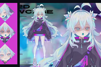 design live2d vtuber model ,live 2d vtuber rigging for vtube