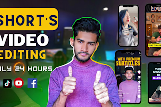 edit tiktok, reels,shorts,caption, short form video editing