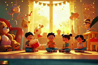 3d kids cartoon christmas animation, 3d character design, youtube ads in blender
