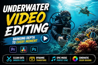 edit underwater, snorkeling and scuba diving travel videos