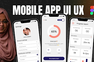 design mobile app UI UX in figma for ios android