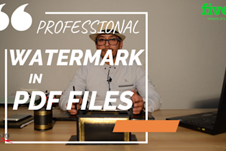 edit and add watermark to your PDF files