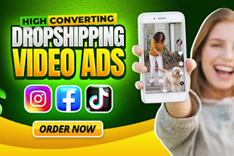 create shopify dropshipping ads for tik tok video ads or facebook video ads