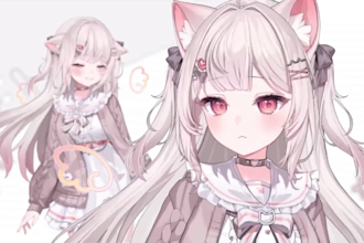 design and rig high quality live 2d vtuber model, 2d vtuber model, vtuber model
