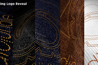 customize amazing sewing logo animation